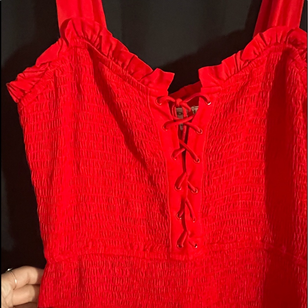 M red dress